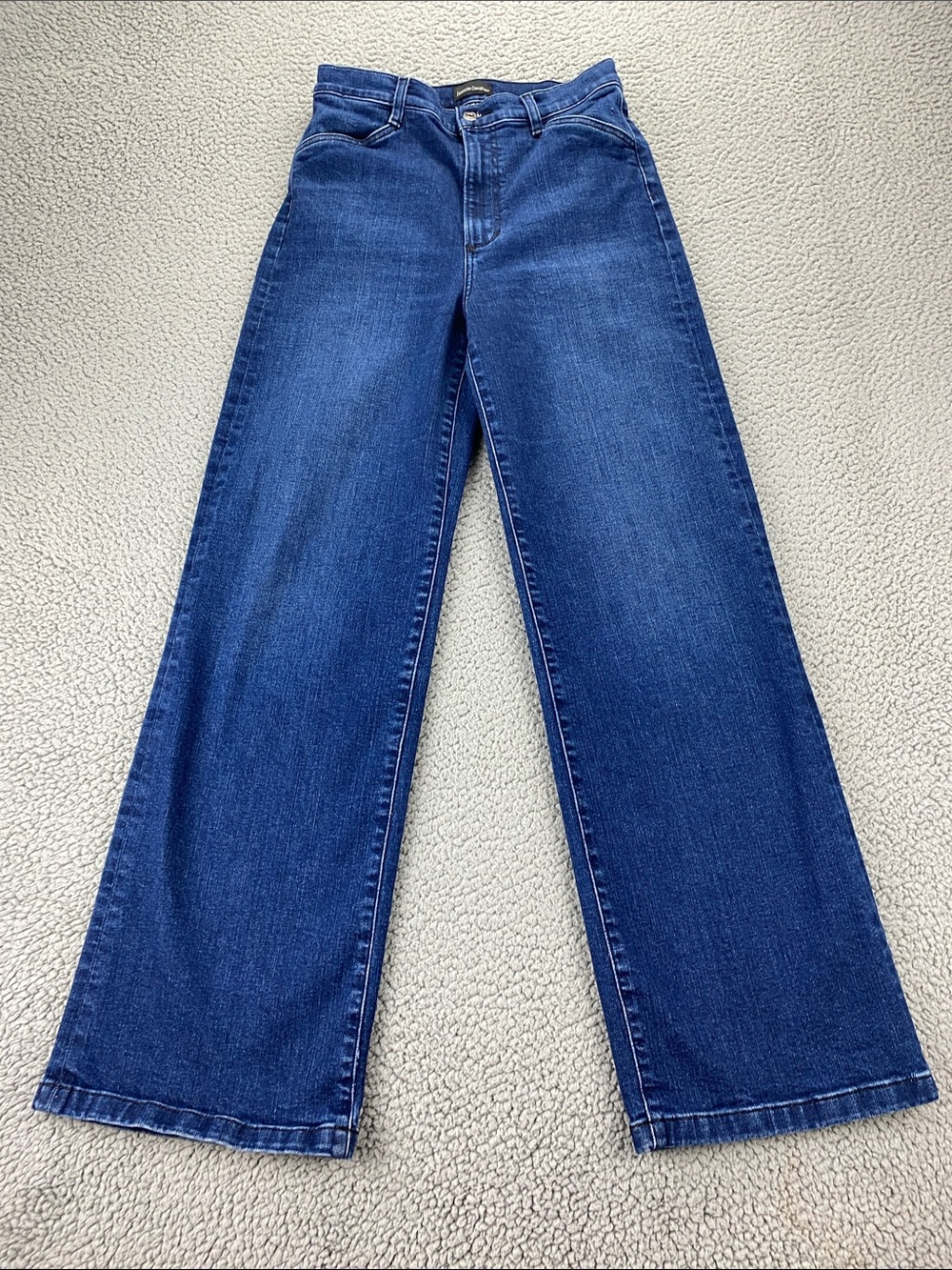 Favorite Daughter Wide Leg Jeans in Deep Blue Denim
